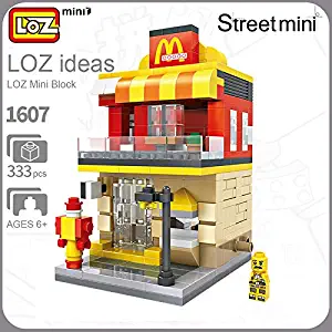 LOZ McDonald's Shop 16007 Mini Construction Building Micro Blocks Compatible Nano Brick Headz Chistmas/Bithday Gifts for Kids DIY Figures Assemble Educational Toys Model Kits