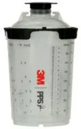 3M 1 kit/cs, PPS Series 2.0 Spray Cup System Kit, Midi (13.5 fl oz, 400 mL), 200u Micron Filter (2PS-26112)