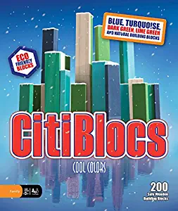 CitiBlocs 200-Piece Cool-Colored Building Blocks