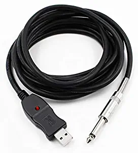 CHUN-Accessory - Top Deals W780 3m Guitar Bass 1/4'' 6.3mm Jack To USB Connection Instrument Cable Adapter USB Guitar Cable