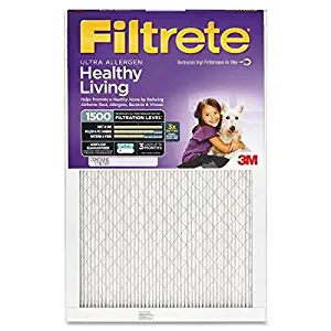24x24x1 (23.7 x 23.7) Ultra Allergen Reduction 1500 Filter by 3M (2 Pack)
