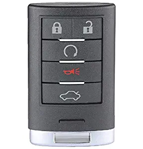 Keyecu Smart Proximity Remote Key 5 Button for Cadillac SRX 2010-2015 FCC ID:NBG009768T