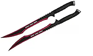 Tactical Master 27" Twin Tactical Machete 2 Pcs Set, Ninja Weapon, Full Tang Katana Twin Sword. for Collection, Gift, Camping, Outdoor Sports