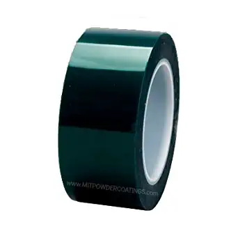 3M High Temp Polyester Powder Coating Masking Tape 8992 Green, 1/2 in x 72 yd