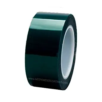 3M High Temp Polyester Powder Coating Masking Tape 8992 Green, 2 in X 72 yd (5 rolls)