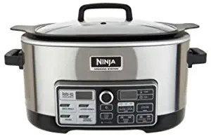 Ninja 4-in-1 Accutemp Cooking System with Auto-IQ Slow Cooker CS970QSS Multi Slow Cooker Non-Stick Pot Easy Clean 6-Quart Pot Functions as an Oven Stovetop Slow Cooker and Steamer CS970 (Renewed)