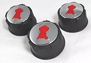 Weber # 69893 set of 3 Control Knobs Spirit 300 Series (with "Up Front" controls) years 2013 and newer