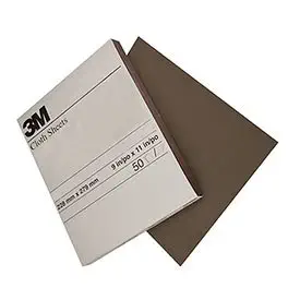 3M Utility Cloth Sheet 211K 9" X 11" 80 Grit Aluminum Oxide - Pkg Qty 250, (Sold in packages of 250)