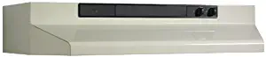 Broan 463002 Convertible Range Hood Insert with Light, Exhaust Fan for Under Cabinet, Bisque, 220 CFM, 30"