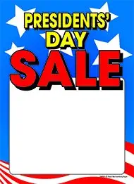 T50PDS Holiday President's Day Sale - Slotted Sale Tags - 5" x 7" (100 Pack)