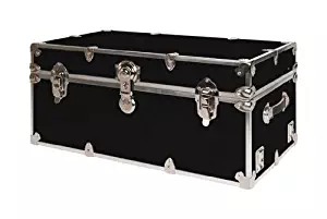 SecureOnCampus College Dorm Trunks / Footlockers Large - Black