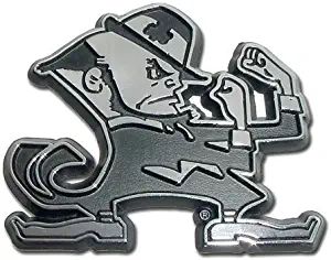 Gridiron Sports Notre Dame Leprechaun Chrome Metal Auto Emblem