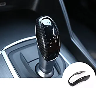 HOTRIMWORLD ABS Carbon Fiber Style Center Console Gear Shift Knob Trim Cover for Alfa Romeo Giulia 952 2017-2019