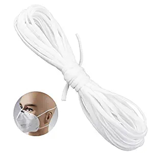 50 Yard 1/4 Inch Wide Elastic String Cord Bands Rope for Sewing Crafts DIY Mask (1/4 inch 50 Yards)