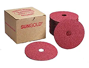 Sungold Abrasives 16902 4-1/2-Inch x 7/8-Inch Center Hole Aluminum Oxide Fiber Disc, 25-Pack, 36 Grit