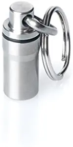 GUS Mini Pill Fob, Made in USA, Stainless Steel Keychain Pill Holder, Emergency Aspirin Holder, Compact Design