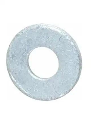 Steel Flat Washer, Hot-Dipped Galvanized Finish, ASME B18.22.1, 5/16" Screw Size, 3/8" ID, 7/8" OD, 0.083" Thick (Pack of 100)