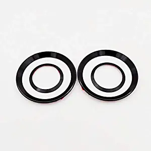 Aluminum Alloy Rear Air Condition Air Vent Outlet Ring Cover Decoration Trim for Alfa Romeo Giulietta Stelvio 2017+ (Black)