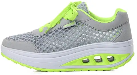 Baqijian Women Running Shoes Swing Platform Trainers Zapatos Mujer Low Top Jogging Running Shoes Sneakers