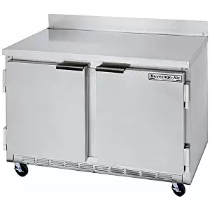 Beverage Air WTF48A 48 in Freezer, 35.5in H Work Top, 2 Section/Door, 1/3 HP