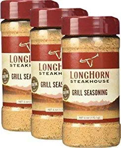 Longhorn Steakhouse Grill Seasoning 6oz Bottle (Pack of 3) by Longhorn