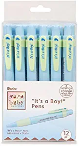 It's a Boy Baby Shower Favor Blue Pens for Guests and Decorations, 24 Pens
