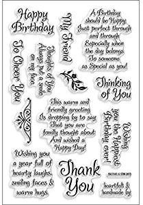 Stampendous SSC1141 Perfectly Clear Stamp, Friendly Phrases Image