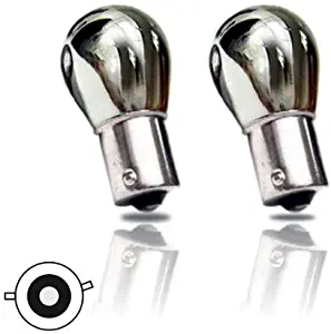 Akhan BAU15S02C-Bulbs PY21W BAU15S 12 V / 21W Chrome Bulbs (Offset Pins)