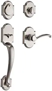 Kwikset Austin Single Cylinder UL Handleset w/Austin Lever featuring SmartKey in Satin Nickel