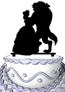 Meijiafei Beauty and Monster Wedding Acrylic Cake Topper