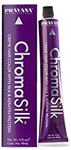 PRAVANA ChromaSilk Creme Hair Color with Silk & Keratin Protein, 1 Black