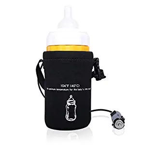 Topwon Car Baby Milk Bottle Warmer, 12V Portable Safe Constant Temperature (40℃), Car Charger Heating Milk Warmer Device for Outdoor Shopping & Travel