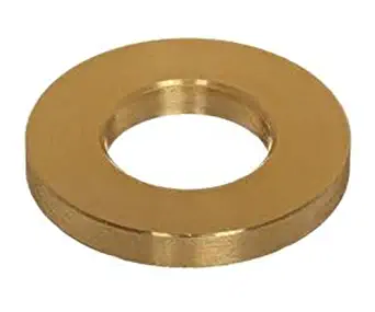 Copper Flat Washer, Plain Finish, 3/8" Screw Size, 0.39" ID, 1" OD, 0.065" Thick (Pack of 25)