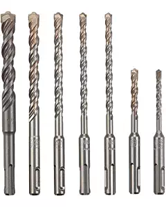 Bosch 7 Piece Carbide-Tipped SDS-plus Rotary Hammer Drill Bit Set with Storage Case HCK001