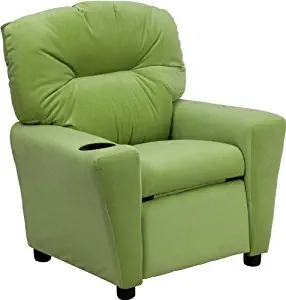 Flash Furniture Contemporary Avocado Microfiber Kids Recliner with Cup Holder