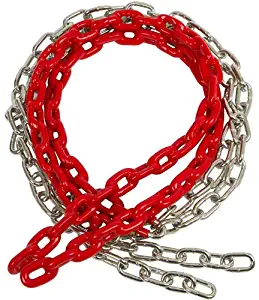 Swing Set Stuff 8 1/2 Coated Swing Chain with SSS Logo Sticker, Red