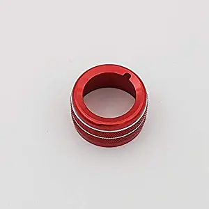 Aluminum Alloy Rear View Mirror Knob Ring Adjustment Decoration Cover Trim for Alfa Romeo Giulietta Stelvio 2017+ (Red)