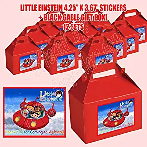 DWP-SP678-45RD Little Einsteins Party Favor Boxes with Thank You Decals Stickers Loots Red Birthday Shower 12 Pieces Great Seller …