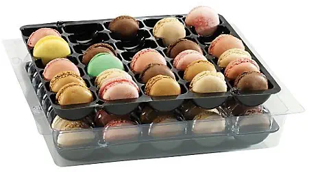 Plastic French Macarons Storage Boxes - 6 Boxes - Each Box Holds 35 Macarons