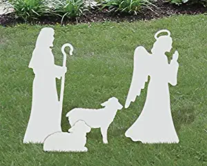 Front Yard Originals Medium Angel, Shepherd, and Sheep Add-on Set