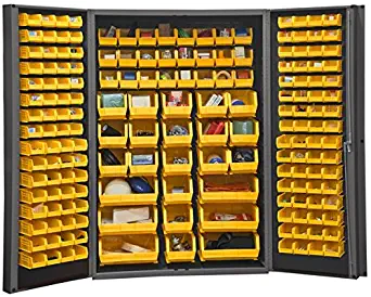 Durham Heavy Duty Welded 14 Gauge Steel Cabinet with 176 Bins, DC48-176-95,24" Length x 48" Width x 78" Height