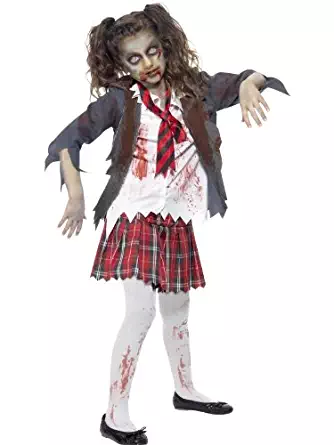 Smiffys Girl's Zombie School Girl Costume