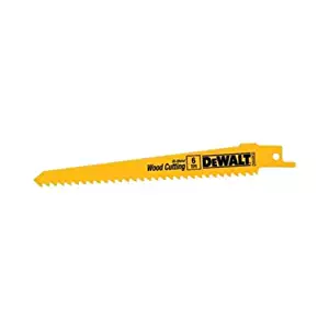 DEWALT DW4813B25 6-Inch 24 TPI Straight Back Bi-Metal Reciprocating Saw Blade (25-Pack)