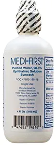 Medique/Medi-First Eye Wash Sterile Irrigating Solution 4 Oz Bottle - MS55740 (6 Bottles)