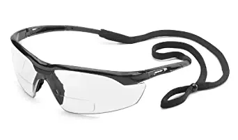 Gateway Safety 28MC25 Conqueror MAG Safety Glasses, 2.5 Diopter Magnification, Clear Lens, Black Frame