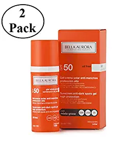 Bella Aurora Sunscreen Anti-dark Spots Gel Spf 50+ Combined-oily Skin 50ml (Pack of 2)