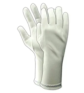 Magid Heavyweight Nylon Inspection Gloves, Slip On Cuff, Form Fitting, Washable - 12