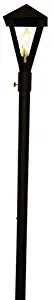 Big Kahuna Gas Tiki Style Torch - Exotic Propane or Natural Gas Lamp Includes a 82” Black Steel Pole for Easy Set Up - Permanent Outdoor Lights are Great for Landscape Lighting (Gaslight)