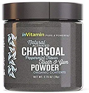 Whitening Tooth Powder with Activated Charcoal for Teeth and Gums (Cool Peppermint) - Safe on Enamel, Detoxifying, Plant-Based and Cruelty Free