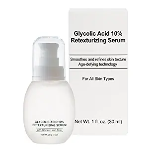 Jolie Glycolic Acid 10% Retexturizing Serum W/Alpha Hydroxy Acids & Aloe 1 oz.